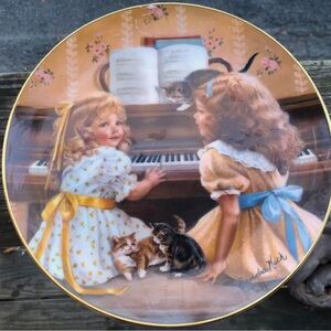 💚5 Vintage Afternoon Recital Sandra Kuck Collector Plate